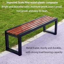 JS Ellie Colorful Outdoor Bench with Solid Wood seat and Metal Frame, Capable of Supporting 400kg, Suitable for Streets, Parks, and courtyards C 180cm