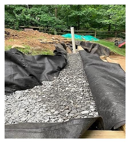GEGEG 7oz Non-Woven French Drain Geotextile Fabric - Premium Weed Barrier for Erosion Control, Driveway & Retaining Walls(1mx60m/3.3ftx197ft WxL)