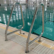 Sturdy Pool Safety Handrails Pool Handrails Swimming Pool Hand Rail, 304 Stainless Steel Silver Pool Handrail Easy Mount Hand Grab Rail - 250LBS Safety Load Capacity (1 pc)