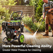 Professional 4200PSI 4GPM 212CC Gas Exterior Cleaner, 7.0HP Commercial Gas Washing Machine with 1L Foam Bottle 8" Wheels 5 Nozzles 25FT Hose for Home Car Driveway Yard (EPA/CARB/ETL Compliant), Black