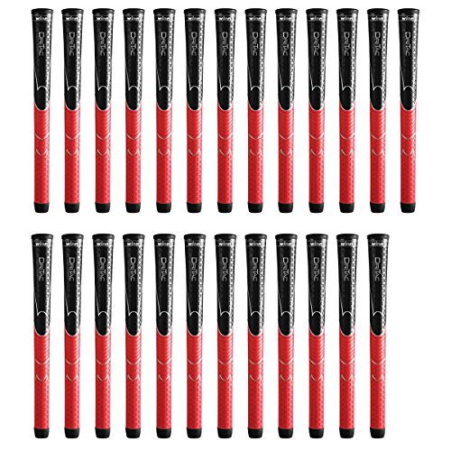Winn Dri-Tac Standard Golf Grip Bundle Black/Red 25 Piece