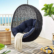 Modway EEI-739-NAV-SET Encase Swing Outdoor Patio Lounge Chair, With Stand, Navy