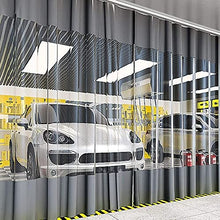 Outdoor Waterproof Curtain Transparent Plastic Tarpaulin with Eyelets PVC Heavy Duty Waterproof Tarpaulin Panel for Pergola Terrace Tent Side Curtains (Color : Gray Size : 7x3m) (Gray 1.6x1.8m)