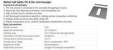 PDV Hot Table for Microscope TS-A/E/H