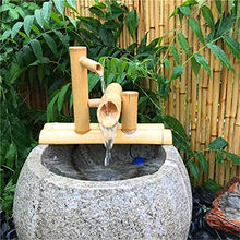 EliteBloom Outdoorese Garden Feature,Garden Decoration,Bamboo Fountain Decor,Water Spout with Pump, Waterfall (50Cm)