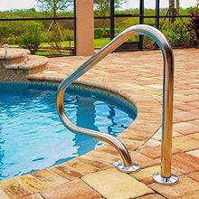 Pool Handrail Handle Grab Rails Swimming Swimming Pool Handrail with Mounting Accessories, 304 Stainless Steel Stair Pool Hand Rail for Inground Swimming Pool