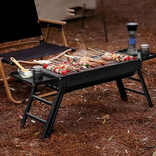 YUIPMHFD Barbeque Grill Home Outdoor Barbecue Rack Portable Folding Side Pull Detachable Stove