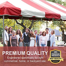 Party Tents Direct 20' x 30' Weekender Pole Canopy, Red & White Top