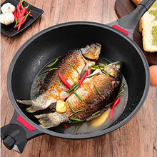 KKIUUUYTGT Die-casting Pot With Fixed Cover | Suitable For All Main Hobs | Natural Non-stick Mixing | Black