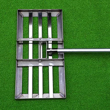 Aikimfuly Tool, Lawn Leveling rake Stainless Steel Lawn Leveling rake Lawn Leveler Tool for Soil Grass Golf Field Garden Backyard Lawn Farm Soil Dirt Sand Top Dressing