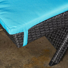 Christopher Knight Home 592 Salem Outdoor Grey Wicker Adjustable Chaise Lounge With Blue Cushion (Set Of 2)