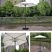Housewares Sun Parasol Umbrella Garden Round Garden Parasol, Sunshade, UV50+, Outdoor Patio Umbrella with Crank for Cafe Beach Pool, 6 Sturdy Ribs (Color : Beige) (White)