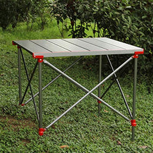 AFPSDLFJDLS Outdoor Folding Table Chair Camping Aluminium Alloy Picnic Waterproof Desk for
