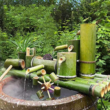 Water Features for The Garden Bird Bath Water Feature Pump Fountain Bamboo Water Device Ceramic Fish Tank Stone Circulating Fish Filter Bamboo Tube Ornaments,70Cm/27.5In