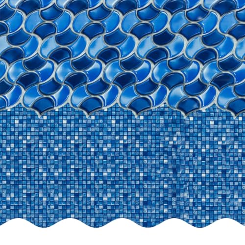Smartline 24 ft Round Waves of Poseidon Pool Liner
