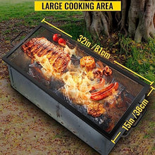 Rectangle Fire Pit Grate X-Marks Grill Grate Black Steel for Outdoor Camping Picnic Durability, Efficience(40x40 inch)