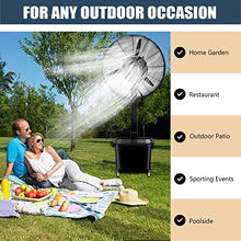 HUXUZYDY Fan Misting, Outdoor Fan Misters for Cooling, Misting Fans for Outside, 90° Oscillation, 3 Cooling Speeds 11 Gallon Large Capacity Tank,81cm/31.9in,81cm/31.9in