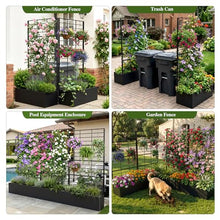 Diyfire Metal Planter Box with Trellis Set of 2, 71" Raised Garden Bed