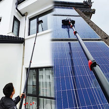 39.5ft Window Cleaning Rod, 6m Roof Cleaning Set, Solar Panel Cleaning Brush Clean PV and Solar Panel/Window Cleaning, Telescopic Brush 20ft - 35cm Brush Head,3.6M/12FT