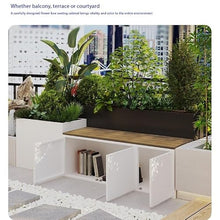 ZTHYSHXA Outdoor Large Flower Box Multifunctional Storage Planter Bench Combo Integrated Flower Trough Seat