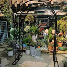 Strong Stable Garden Arches Frame 140-350cm Extra Wide Rose Arch comfortable Standing Wedding Archway Trellis Garden Arch Arbor Metal - Heavy Duty Steel Frame,Easy Assembly(Color:Black,Size:W350x40xH2