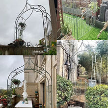 SDdPulse Retro Garden Arch, Metal Rose Arch Arbor,Climbing Plants Decoration Pergola Arbor,for Outdoor Lawn/Terrace/Garden Entrance,Easy to Assemble,2 Styles (Antique White B)