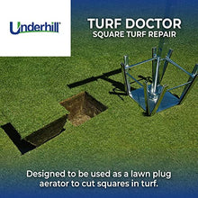 Underhill TTD Doctor Lawn Repair Turf Cutting Grass Plug Tool Transplanting Aerator Cut and Refit, Aluminum Square 6 Inch TTD-6