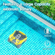WZUOPG Light -Wireless Robotic Pool Cleanser, Automatic Vacuum Cleaner with 300 -Minute Operating Time and Fast Charging, Ideal for Flat Pools On/buried, for Cleaning