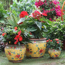 XYIANG Artistic Color Painting Pattern Planter Creative Animal Little Mexican Colored Ceramics Outdoor Flower Pot Vintage Garden Patio Balcony Decor Plant Pot Hallway Corridor P (Green 51 * 39CM)