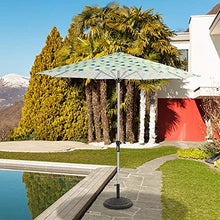 USZWBY 2.7m Garden Parasol with Crank,Umbrella Shades for Outdoors/Beach/Pool/Patio,Leaf Texture Pattern,Without Base