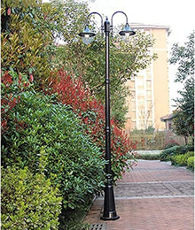 Post Lights Outdoor 230cm 90.55in Outdoor Lamp Post Light Garden Pillar Post Light Aluminum Exterior Path Pillar Lamp Bollard Path Lamp Mains Powered Street Light IP65 Post Light Pillar Lamp