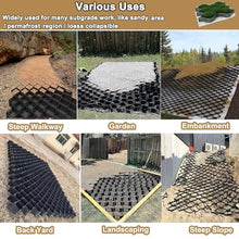 2" HDPE Ground Grid Heavy Duty Gravel Stabilizer System, Permeable Geo Grid for Driveway Walkway Patio Parking Slope Landscape Erosion Control(6x10m(20x33ft))