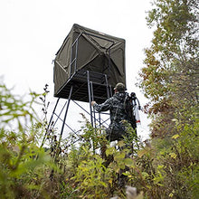 CAGE PERMANENT HUB BLIND Hunting Tower 8' with 66" Platform Black