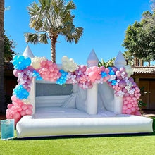 BOZHOUYUPIN 15FT Inflatable Bounce House with Slide White