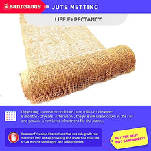 Sandbaggy Jute Netting Roll - 225 ft Length x 4 ft Width - Erosion Control (3 Rolls) Brown