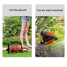 Gardening Hose Reel Cart 20 Set,Garden Hose Set Including Hose Reel and 20-m Hose, Great Standing Security, Adapter, Spray Nozzle, Carrying Handle (Black 98ft hose reel set)