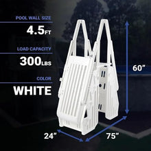 Adjustable Above Ground Pool Ladder for 48‑56‑in Wall Height Pools