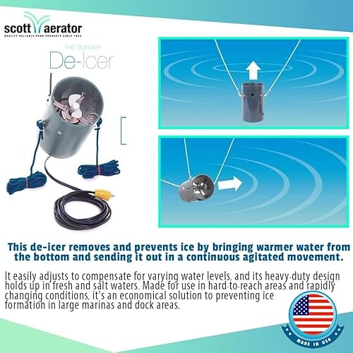 Scott Aerator Slinger De-Icer for Lakes & Ponds 3/4 HP 115V Stainless Steel