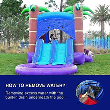 HERO KIDDO Enchanted Forest Bounce House Water Slide with Pool