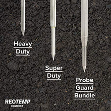 REOTEMP Heavy Duty Compost Thermometer with Probe Guard Bundle - Fahrenheit and Celsius, Made in The USA (48 Inch Stem)