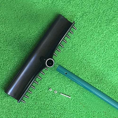 Level Lawn, Golf Sand Bunker Rake, Plastic Shank Aluminum Rod Heavy Duty Soil Lawn Leveler Tool Stainless Steel Lawn Push for Yard Golf