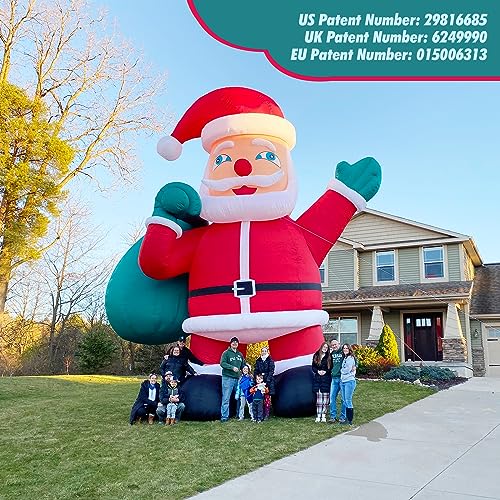 TKLoop Giant 26Ft Inflatable Santa Claus Red