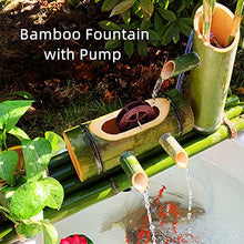 GenSDH Natural Bamboo Fountain with Pump, Water Features Outdoor Patio, Bamboo Water Fountains, Garden Fountains Outdoor, for Indoor Pond Fish Tanks Flower Pots, 100Cm,100cm