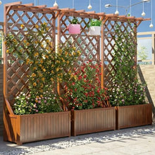 Outdoor Privacy Screen Planter with Trellis, Vertical Plant Support Stand, Thickened, Stable Structure, Suitable for Patios and Courtyards
