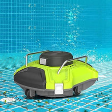 KANGJIEM Cordless Pool Cleaner, Automatic Robotic Pool Cleaner with 5000mAh Rechargeable Built-in Battery, Up to 90 Mins Running Cycle, Ideal for Flat Bottom Above Ground/In-Ground Swimming Pools
