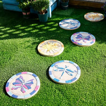 Elitix Stepping Stone Step Garden Decorative Stones with Mosaic Pattern, Kids Toddler Stepping Terrace Stone for Garden Play, 35 Cm Decorative Stone for Home Decor(Color:6-Pack)
