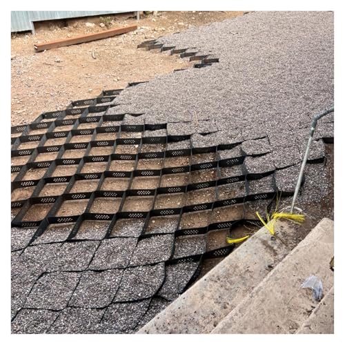 YanSoPe 4"/2" HDPE Geo Grid for Driveway and Slope Stabilization - for Retaining Walls, Paddocks, and Erosion Control(13x26ft 2" Thick)