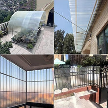 Polycarbonate Sheets All-Weather Outdoor Greenhouse Covering, Plastic Roofing Sheets Rainproof Insulation Protection(1.56x986m)