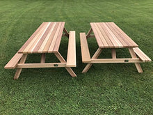 Western Red Cedar 84" Rectangular Top Picnic Table 7'