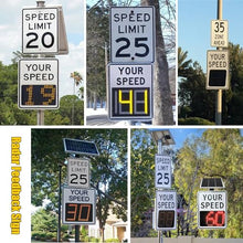 Aluminum Speed Limit Sign, Solar Radar Speedometer Speed Feedback Screen, Rust-Proof Metal Frame, Adjustable Speed, 20''X27''/35''X24''(White,50 * 70cm)